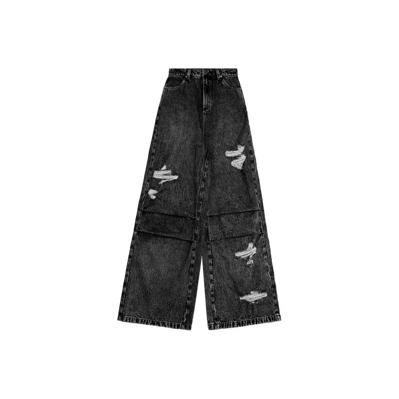 ANNAKIKI Spring Distressed Jeans Unisex-3