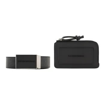EMPORIO ARMANI Cow Leather Combo Set Women's Black