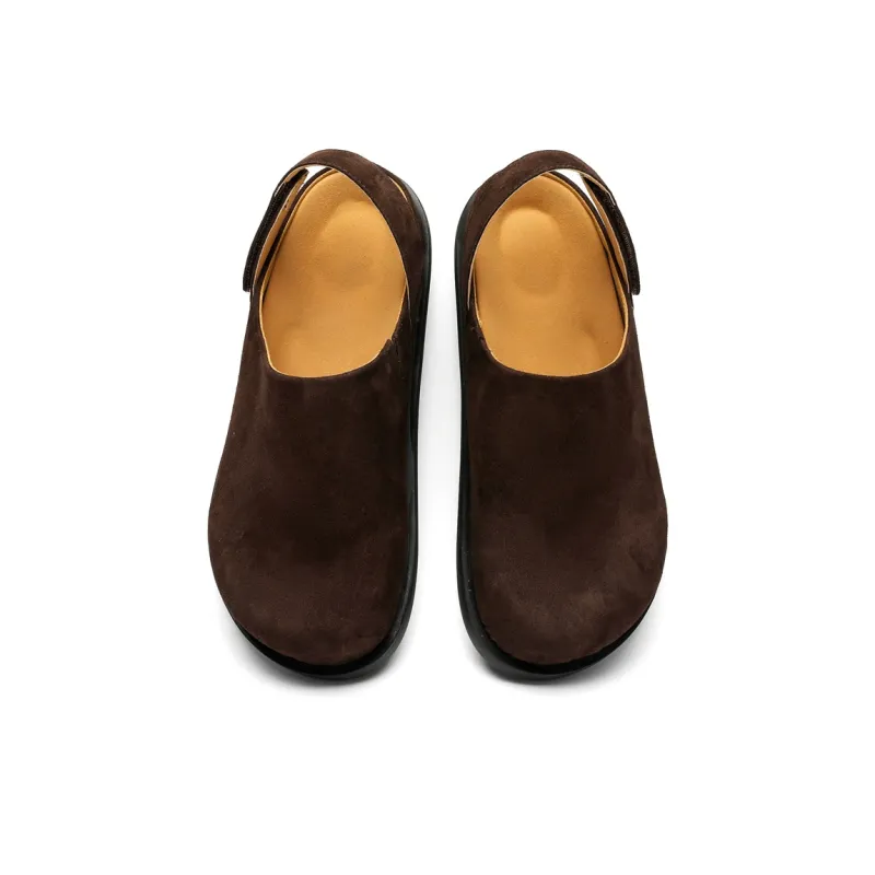 ESTEE GEEA Rubber Sole Abrasion Resistant Slip Resistant Closed Toe Slippers Unisex Coffee-2