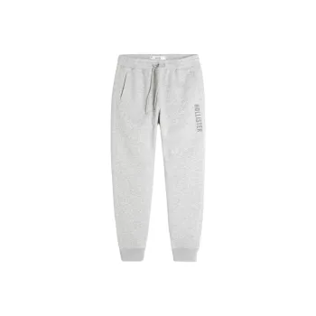 Hollister Knitted Sports Pants Men's Light Gray