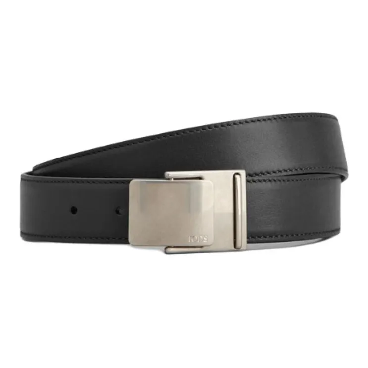TOD'S Cow Leather Belts Men's Black Width 3CM-0