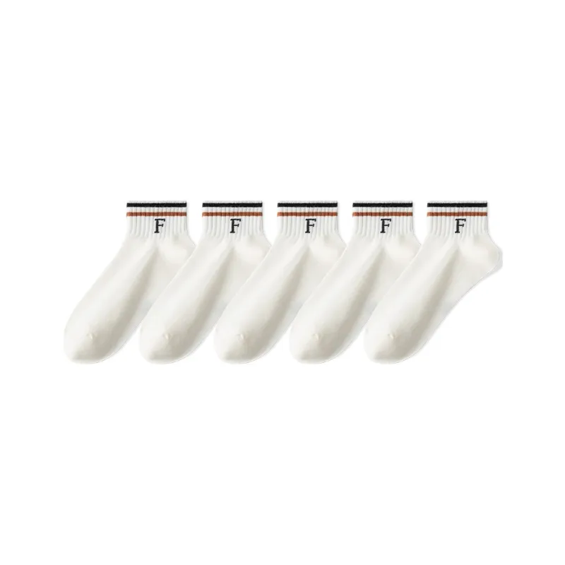 Cotton Gene Ankle Socks Men's 5 Pack-10