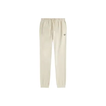 FRED PERRY Loopback Sweatpants Knitted Sports Pants Men's Oat