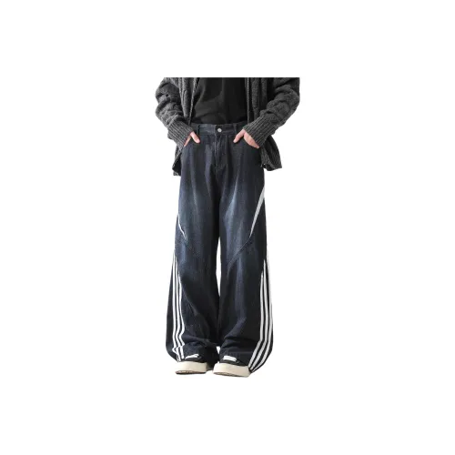 WARNING LIGHT Jeans Unisex Dark Blue