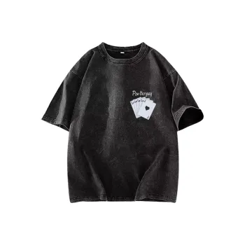 TONYBEAR Men's Casual Sports Loose Fit Lightweight Korean Style Ins Fashion Students T Shirt Men's Gray