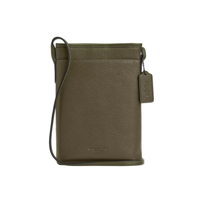 COACH Leather Crossbody Bag Mini Men's Olive Umber-0
