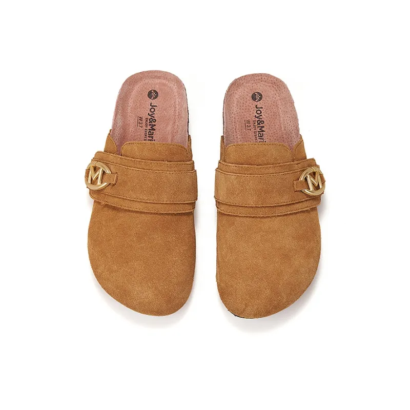 Joy&Mario Slip Resistant Closed Toe Slippers Women's-10