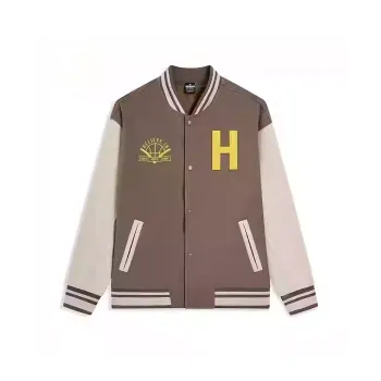 XTEP Sports Life Collection Basketball Collection Baseball Jacket Men's Eagle Back Umber/Ridge Gray