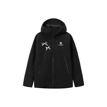 CAMEL All weather Water Resistant Windproof Warm Cold Resistant Windbreaker Jacket Unisex Black