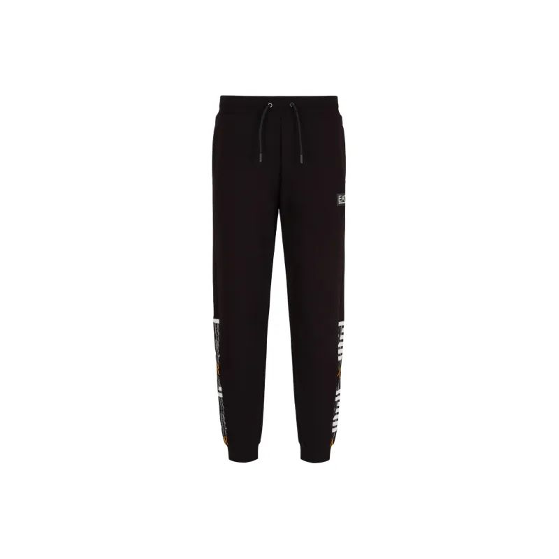 EMPORIO ARMANI EA7 SS24 Knitted Sports Pants Men's Black-0