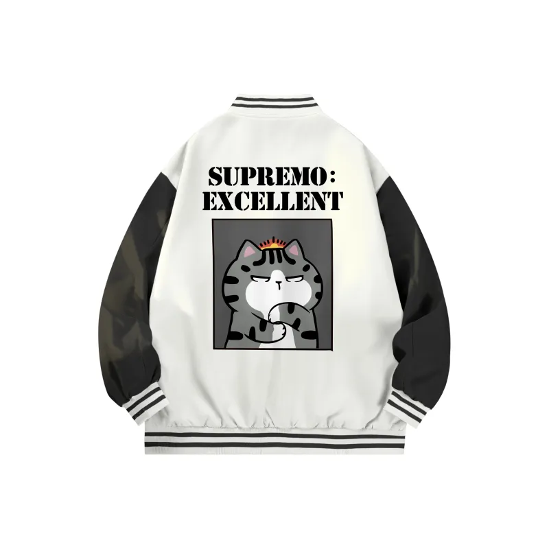 Supremo Cat Baseball Jacket Unisex-2
