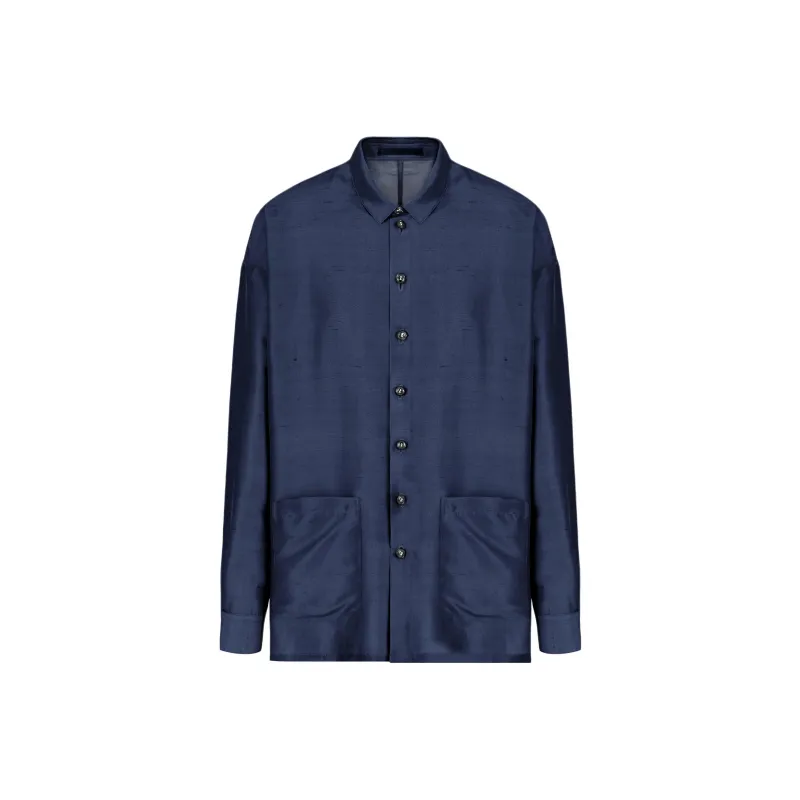 GIORGIO ARMANI Silk Shirt Jacket-0