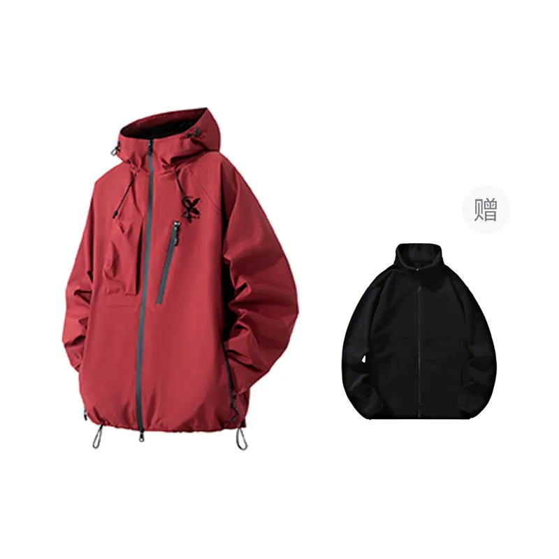 PISYPOX Water Resistant Windproof Wear Resistant Windbreaker Jacket Unisex-11