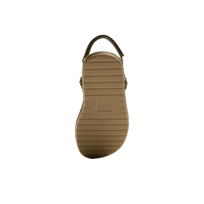ZARA One Strap Sandals Men's Brown Green-3
