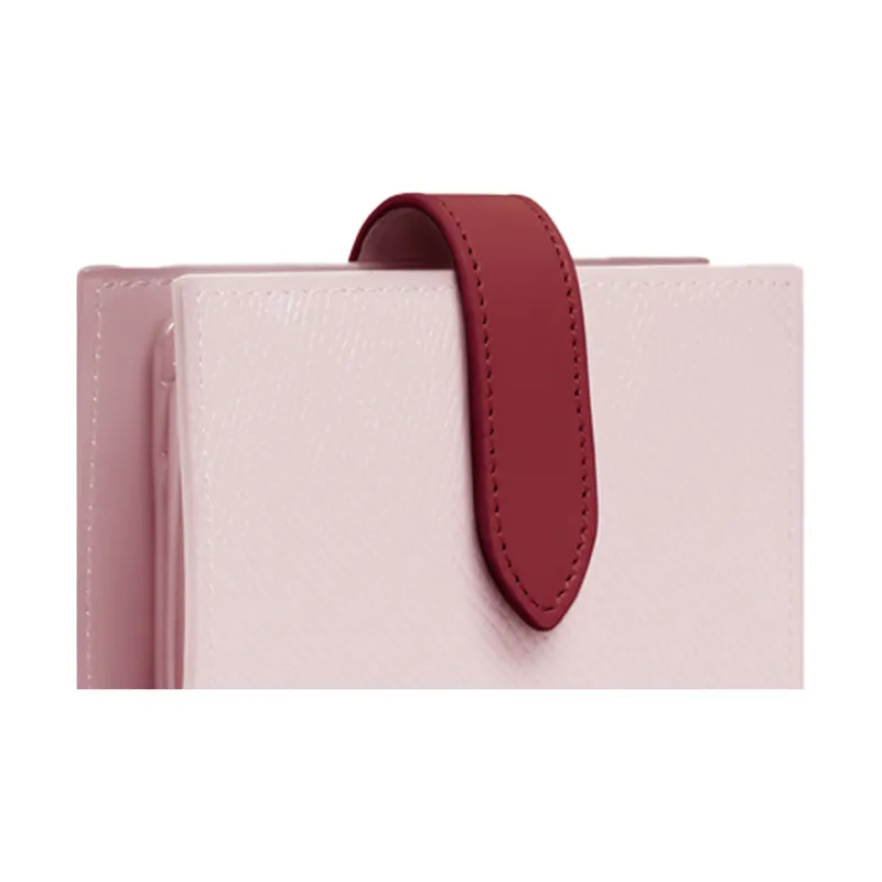 CELINE Grained Calfskin Card Holder, Wallet Small Size Women's Peony Red/Rouge Red-5