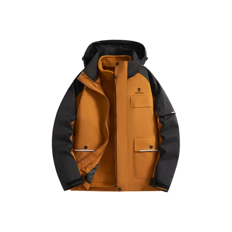 ROBINHOOD Water Resistant Windproof Breathable Warm Water Repellent Cold Resistant Rainproof Windbreaker Jacket Unisex-3