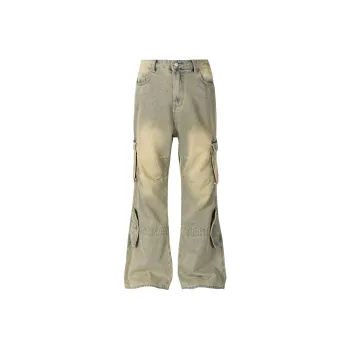 XINYINSU Cargo Pants Unisex Yellow Mud