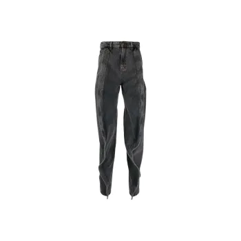 Y/Project Draped Low-rise Wide-leg Jeans
