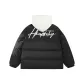 Black (White Signature Font) White Hooded
