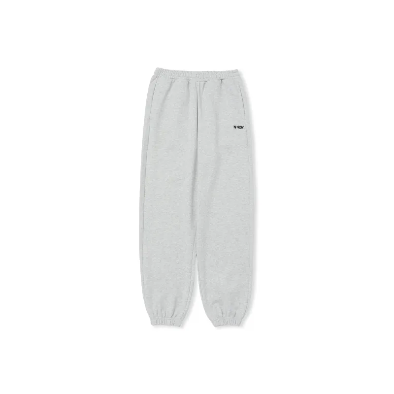 NERDY SS24 Knitted Sweatpants Unisex Cool White-0