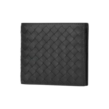 Bottega Veneta Calfskin Wallet Men's Dark Gray