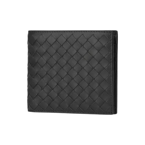 Bottega Veneta Calfskin Wallet Men's Dark Gray