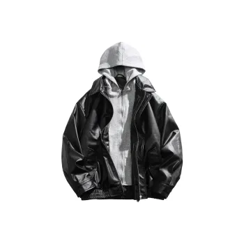 Goods Engraving Leather Jacket Unisex