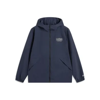 LiNing Sports Life Collection Trench Coat Unisex Dark Marine Blue