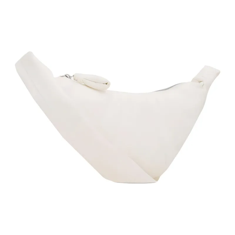 Lemaire Leather Small Croissant Crossbody Bag Women's White-1