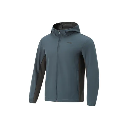 LiNing Fitness Series Trench Coat Men's Snail Dark Cyan
