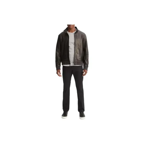 VINCE Leather Jacket Men's Black