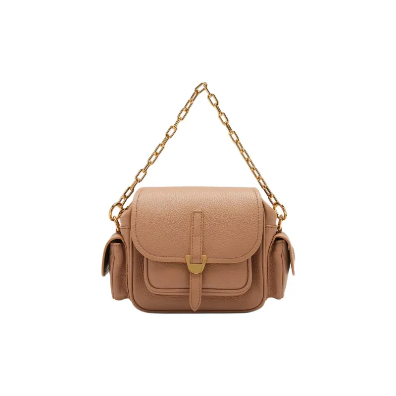 COCCINELLE Grain Leather Crossbody Bag, Shoulder Bag Mini Women's Nude-0