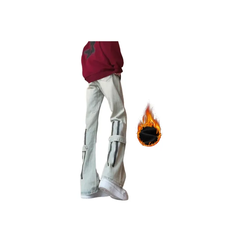 TOUHAOQINGNIAN Jeans Unisex-9