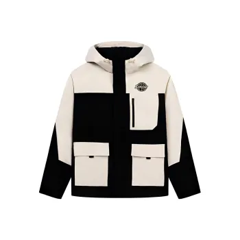 361° Basketball Collection Trench Coat Men's Super Black/Light Beige Gray