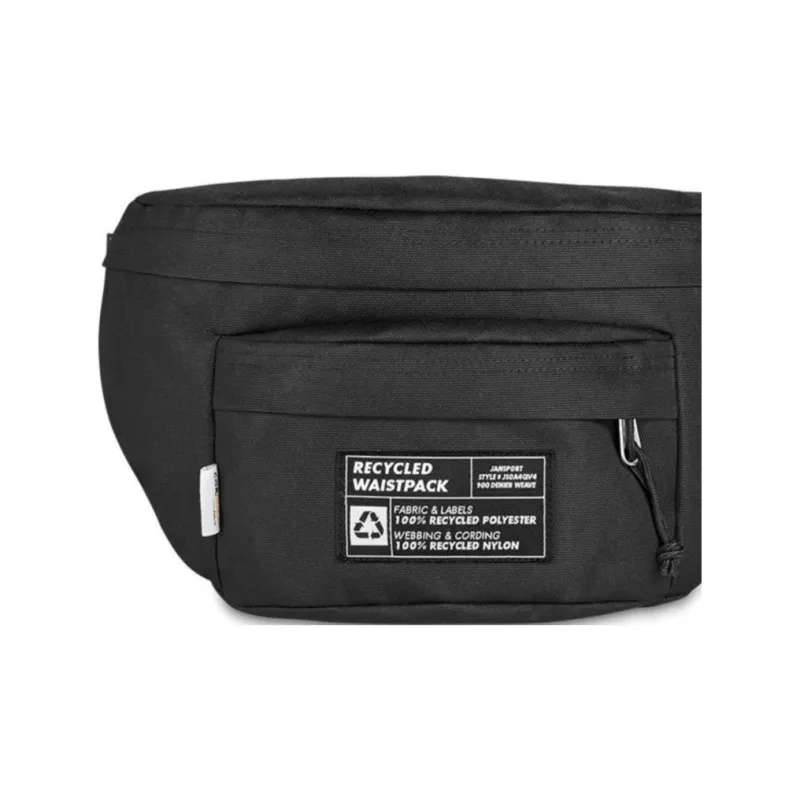 JanSport Recycled Nylon Fanny Pack Unisex Black-3