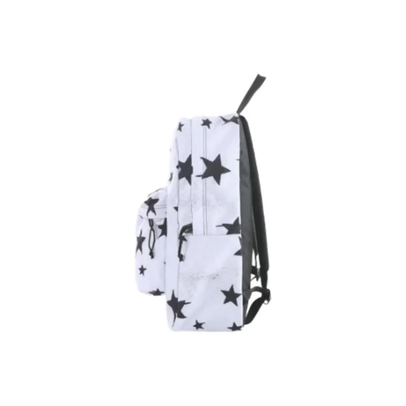 JanSport Fabric Backpack Medium Size Unisex White Star-1