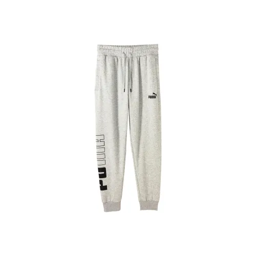 PUMA Knitted Sports Pants Men's Light Mixed Gray