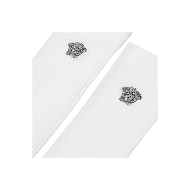 VERSACE Logo Embroidered Socks-1