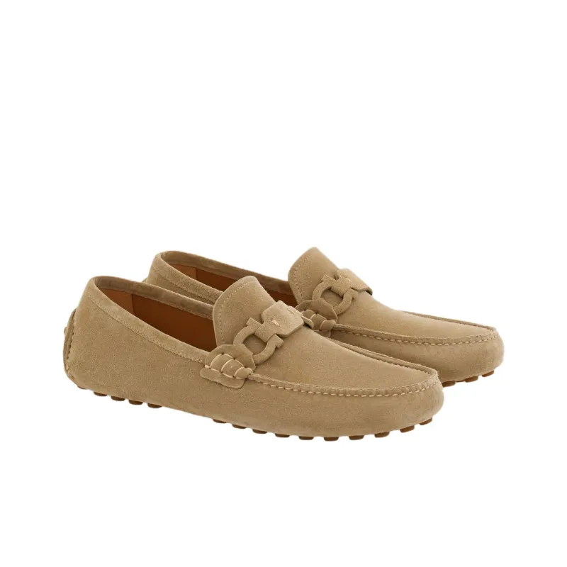 FERRAGAMO Driver Casual Shoes Men's Light Brown-1