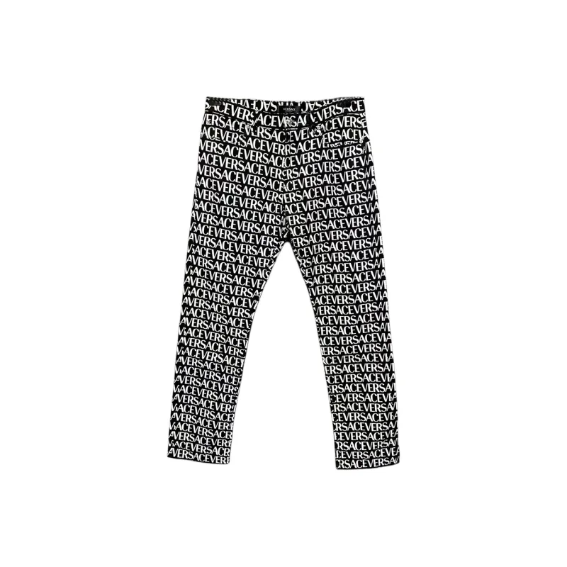 VERSACE FW24 Casual Pants Men's Black White-0