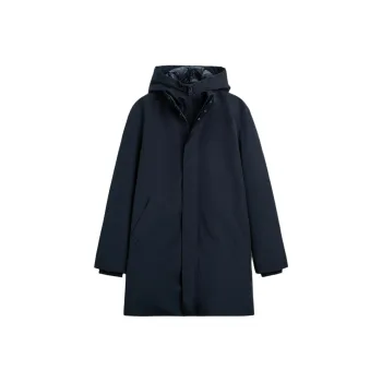 ZARA Parka Coats Men's Sea Blue