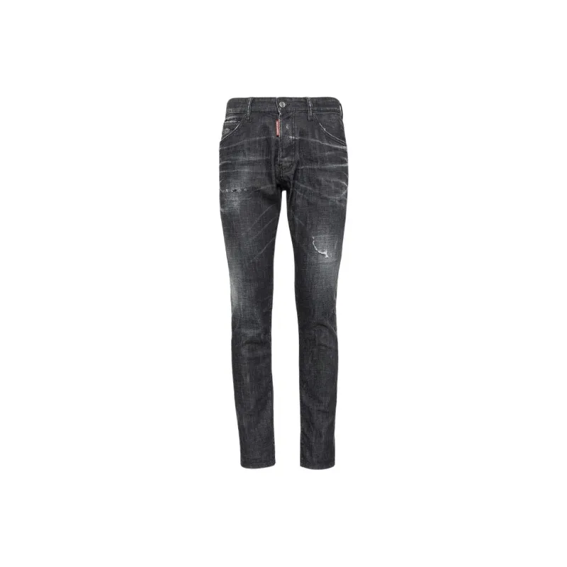 Dsquared2 Slim Fit Distressed Cropped Jeans-0