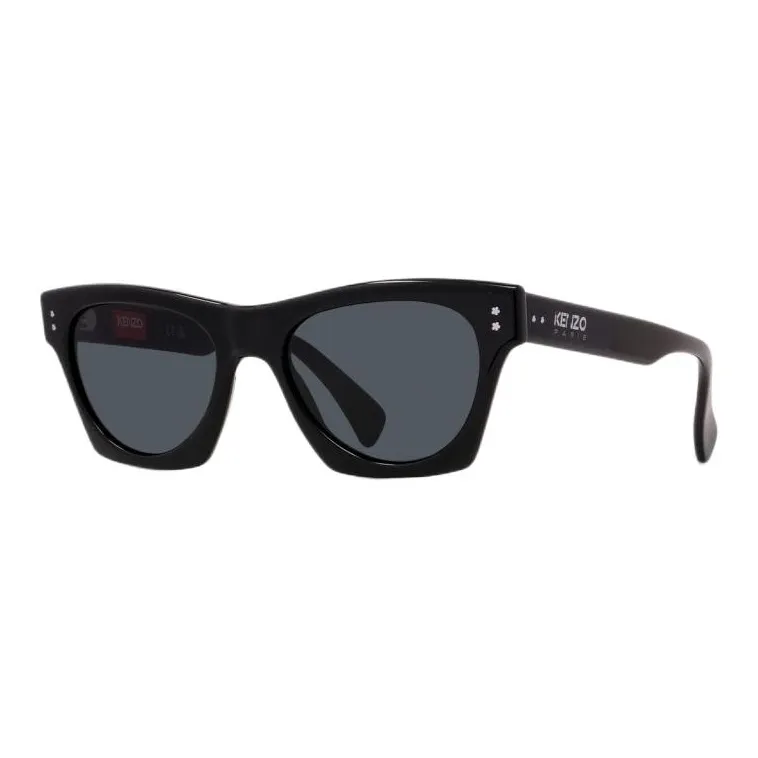 KENZO Ethyl Acetate Salt Irregular Shape Sunglasses Men's Black-0