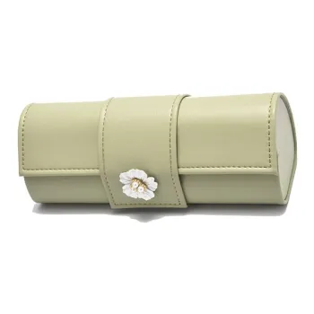 ALOENEY PU Eyeglass Pouch Medium Size Unisex Green/Beige/Brown/Gray