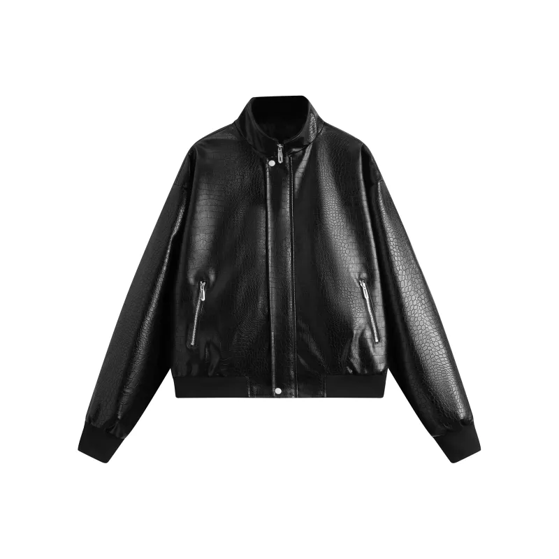 TELENT Leather Jacket Unisex Black-9