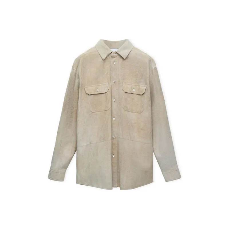 LOEWE Long Sleeved Curved Hem Overshirt-0