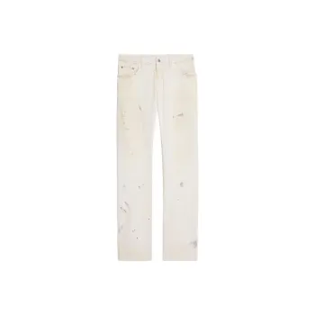 Helmut Lang Straight Leg Distressed Jeans