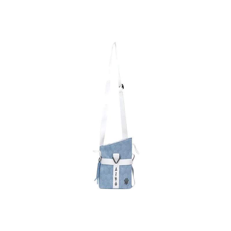 Anta Irving Series Fabric Crossbody Bag Shoulder Bag Unisex Denim Light Blue-0