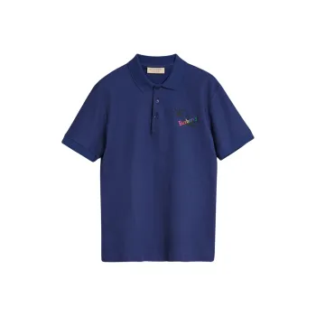 Burberry Polo Shirts Men Blue