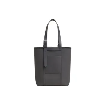 HERMES Etriviere Pocket Goeland Canvas With Hunter Leather And Swift Calfskin One Shoulder Handbag Men's Dark Gray